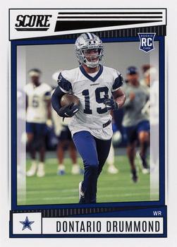 #399 Dontario Drummond - Dallas Cowboys - 2022 Score Football
