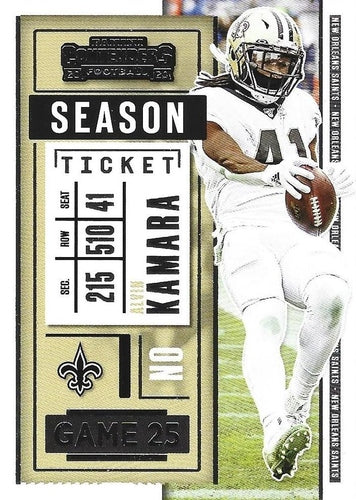 #39 Alvin Kamara - New Orleans Saints - 2020 Panini Contenders Football