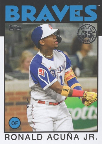 #86B-39 Ronald Acuña Jr. - Atlanta Braves - 2021 Topps Update - 1986 Topps Baseball 35th Anniversary Baseball