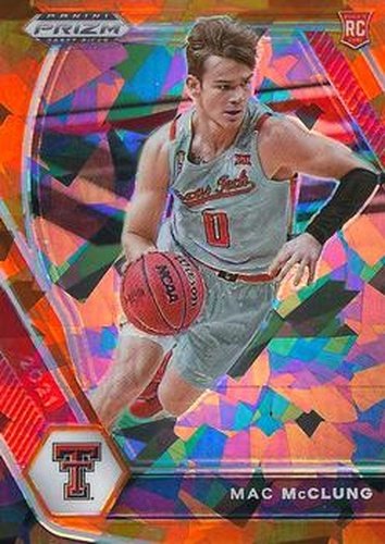 #39 Mac McClung - Texas Tech Red Raiders - 2021 Panini Prizm Draft Picks - Orange Ice Basketball