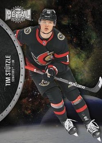 #39 Tim Stutzle - Ottawa Senators - 2021-22 Skybox Metal Universe Hockey