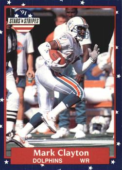 #39 Mark Clayton - Miami Dolphins - 1991 Fleer Stars 'n Stripes Football