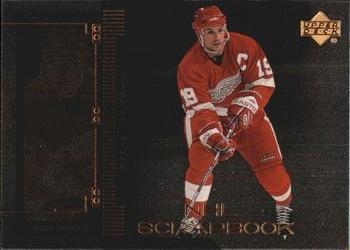 #SB-3 Steve Yzerman - Detroit Red Wings - 1999-00 Upper Deck - NHL Scrapbook Hockey
