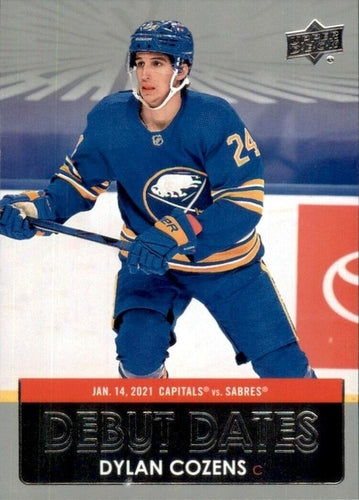 #DD-3 Dylan Cozens - Buffalo Sabres - 2021-22 Upper Deck - Debut Dates Hockey