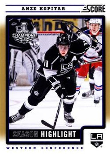 #3 Anze Kopitar - Los Angeles Kings - 2012-13 Score - Gold Rush Hockey
