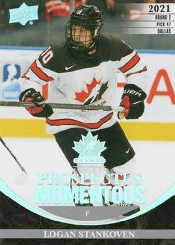#PM-3 Logan Stankoven - Canada - 2023 Upper Deck Team Canada Juniors - Prospectus Momentous Hockey