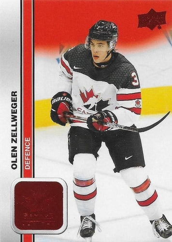#3 Olen Zellweger - Canada - 2023 Upper Deck Team Canada Juniors - Red Foil Hockey