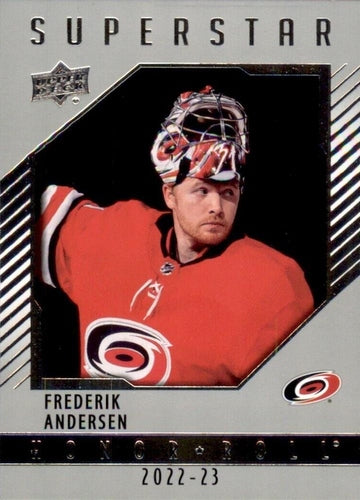 #HR-3 Frederik Andersen - Carolina Hurricanes - 2022-23 Upper Deck - Honor Roll Hockey