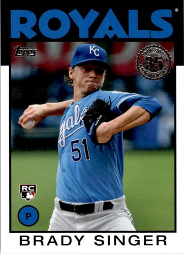#86B-3 Brady Singer - Kansas City Royals - 2021 Topps - 1986 Topps Baseball 35th Anniversary Series One Baseball