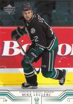 #3 Mike Leclerc - Anaheim Mighty Ducks - 2001-02 Upper Deck Hockey