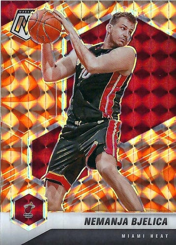 #3 Nemanja Bjelica - Miami Heat - 2020-21 Panini Mosaic - Mosaic Reactive Orange Basketball