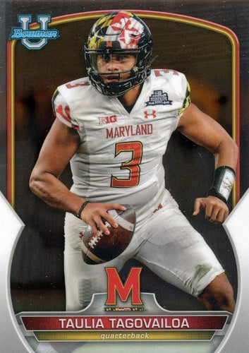 #3 Taulia Tagovailoa - Maryland Terrapins - 2022 Bowman Chrome University Football