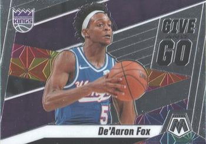 #3 De'Aaron Fox - Sacramento Kings - 2019-20 Panini Mosaic - Give and Go Basketball