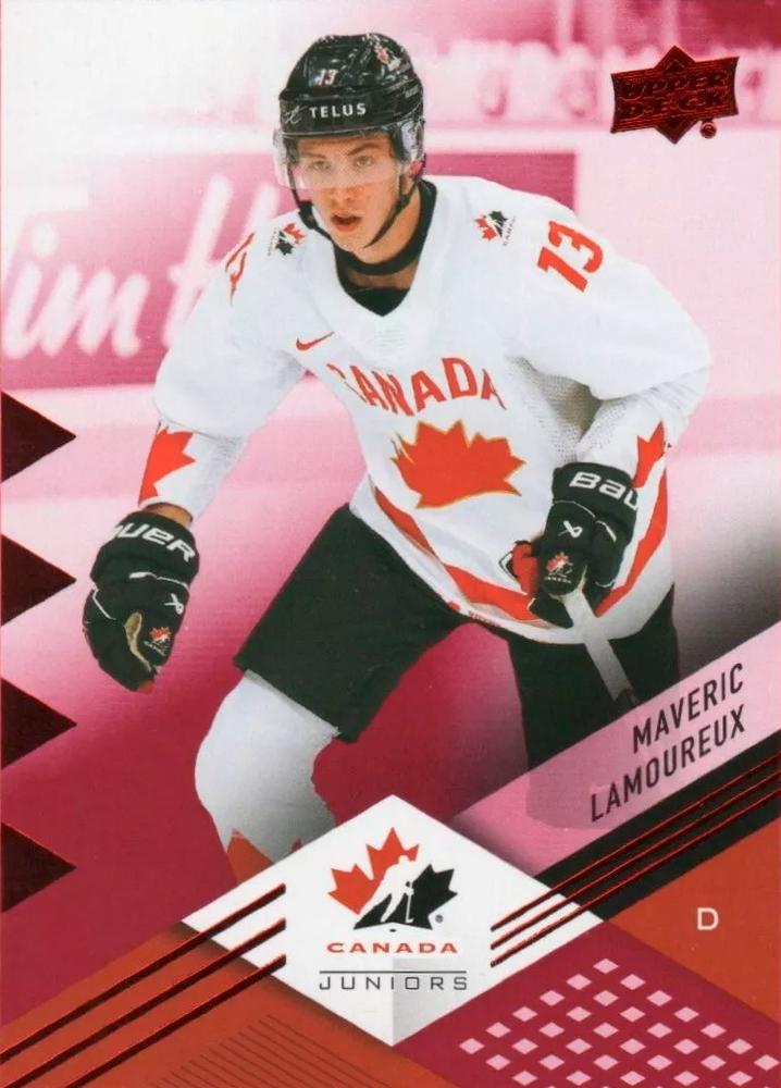 #3 Maveric Lamoureux - Canada - 2024 Upper Deck Team Canada Juniors - Red Foil Hockey