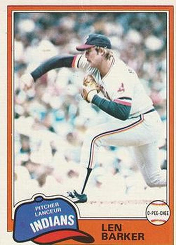 #3 Len Barker - Cleveland Indians - 1981 O-Pee-Chee - Gray Back Baseball