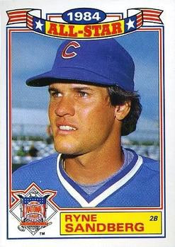 #3 Ryne Sandberg - Chicago Cubs - 1985 Topps - 1984 All-Star Game Baseball
