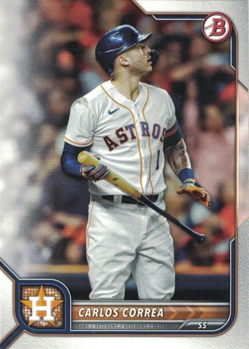 #3 Carlos Correa - Houston Astros - 2022 Bowman Baseball