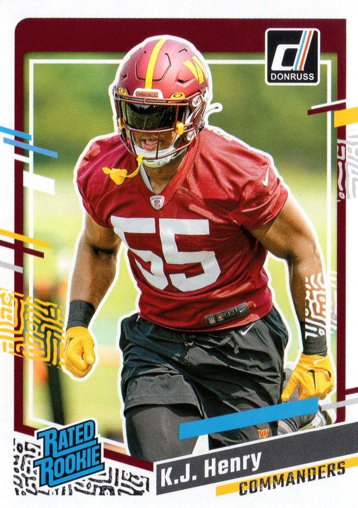 #400 K.J. Henry - Washington Commanders - 2023 Donruss Football