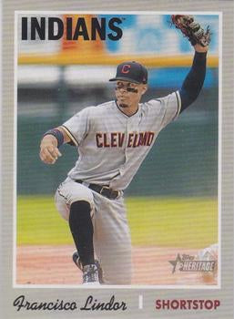 #401b Francisco Lindor - Cleveland Indians - 2019 Topps Heritage Baseball