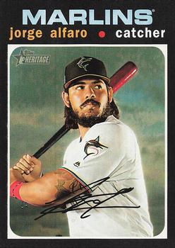 #402 Jorge Alfaro - Miami Marlins - 2020 Topps Heritage Baseball