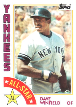 #402 Dave Winfield - New York Yankees - 1984 Topps Baseball