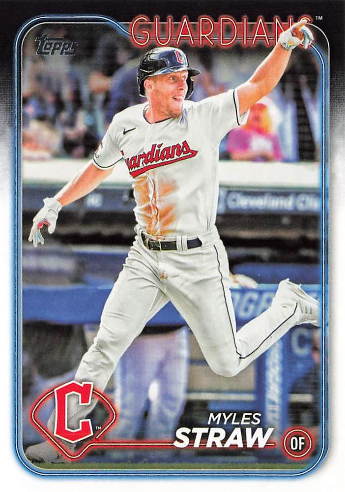 #361 Myles Straw - Cleveland Guardians - 2024 Topps Baseball
