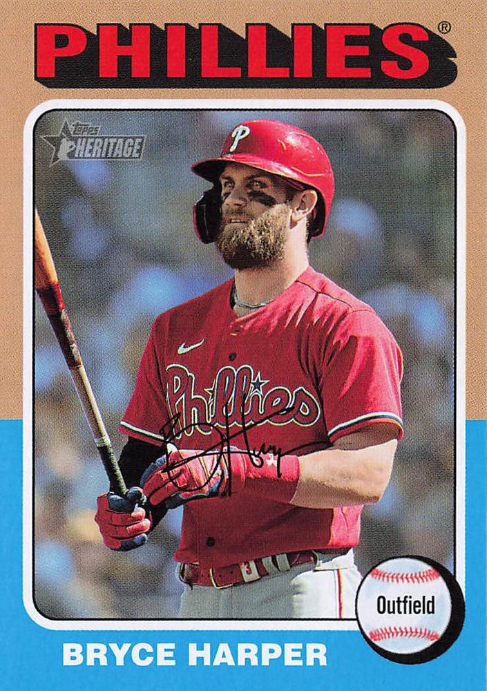 #405 Bryce Harper - Philadelphia Phillies - 2024 Topps Heritage Baseball
