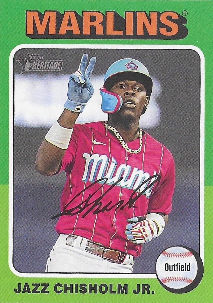 #409b Jazz Chisholm Jr. - Miami Marlins - 2024 Topps Heritage Baseball