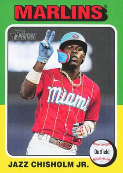 #409c Jazz Chisholm Jr. - Miami Marlins - 2024 Topps Heritage Baseball