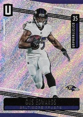 #40 Gus Edwards - Baltimore Ravens - 2019 Panini Unparalleled Football