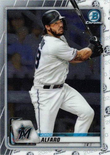 #40 Jorge Alfaro - Miami Marlins - 2020 Bowman Chrome Baseball