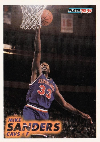#40 Mike Sanders - Cleveland Cavaliers - 1993-94 Fleer Basketball