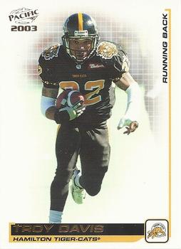 #40 Troy Davis - Hamilton Tiger-Cats - 2003 Pacific CFL Football
