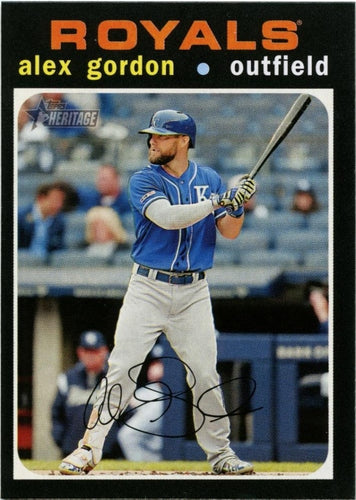 #411 Alex Gordon - Kansas City Royals - 2020 Topps Heritage Baseball