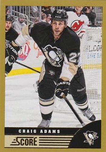 #412 Craig Adams - Pittsburgh Penguins - 2013-14 Score - Gold Hockey