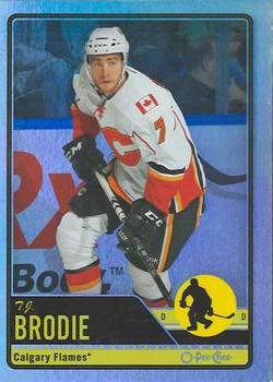 #412 T.J. Brodie - Calgary Flames - 2012-13 O-Pee-Chee - Rainbow Hockey