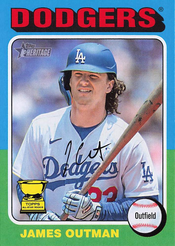 #413 James Outman - Los Angeles Dodgers - 2024 Topps Heritage Baseball