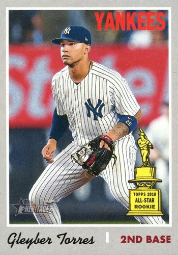 #413b Gleyber Torres - New York Yankees - 2019 Topps Heritage Baseball