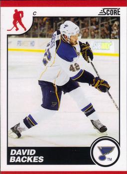 #415 David Backes - St. Louis Blues - 2010-11 Score Hockey