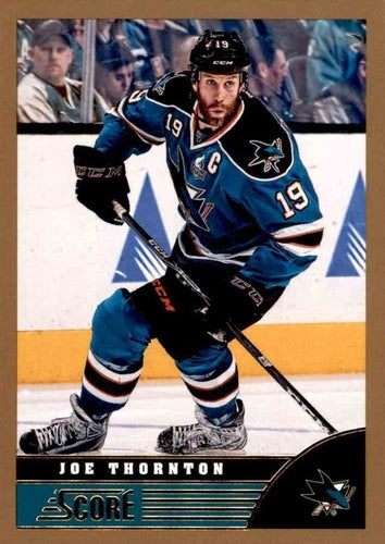 #417 Joe Thornton - San Jose Sharks - 2013-14 Score - Gold Hockey