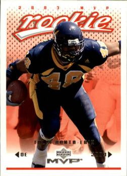 #418 Tully Banta-Cain - New England Patriots - 2003 Upper Deck MVP Football