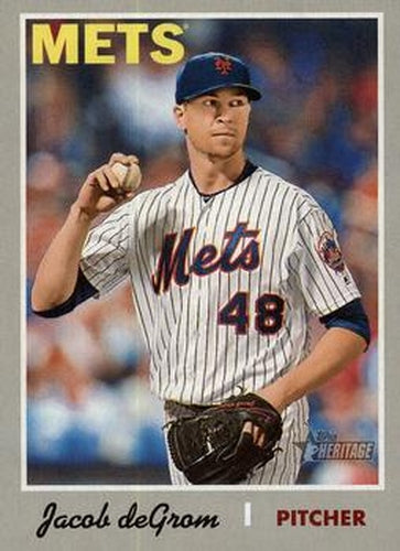 #419c Jacob deGrom - New York Mets - 2019 Topps Heritage Baseball