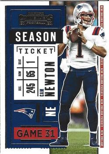 #41 Cam Newton - New England Patriots - 2020 Panini Contenders Football