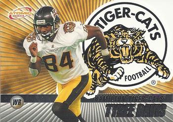 #41 Tyree Davis - Hamilton Tiger-Cats - 2003 Pacific Atomic CFL Football