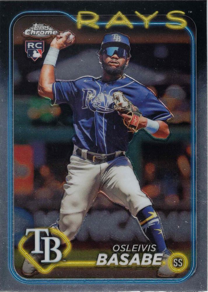 #41 Osleivis Basabe - Tampa Bay Rays - 2024 Topps Chrome Baseball