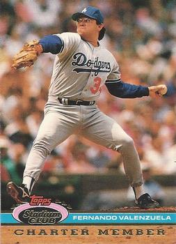 #NNO41a Fernando Valenzuela - Los Angeles Dodgers - 1991 Stadium Club Charter Member