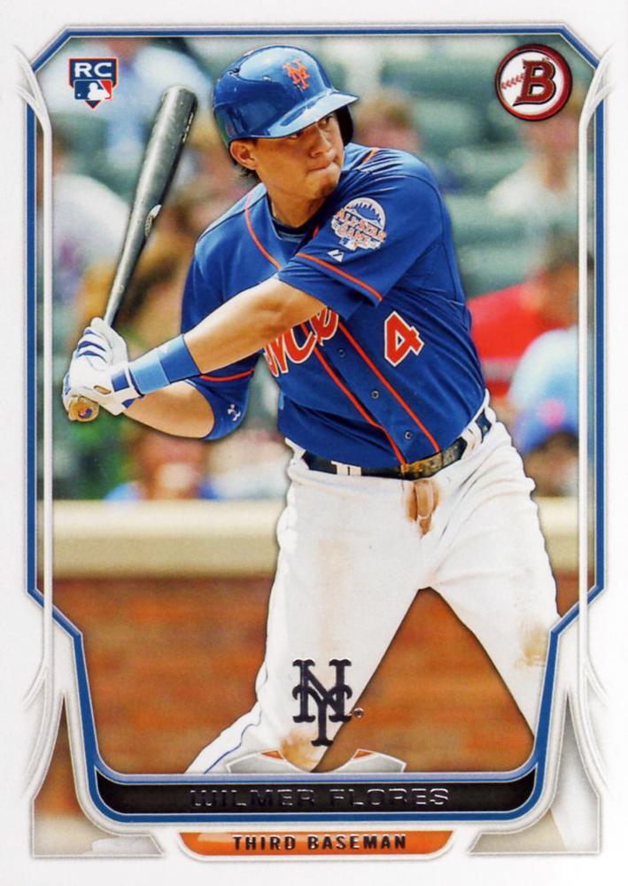 #41 Wilmer Flores - New York Mets - 2014 Bowman Baseball