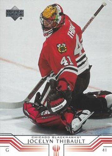 #41 Jocelyn Thibault - Chicago Blackhawks - 2001-02 Upper Deck Hockey