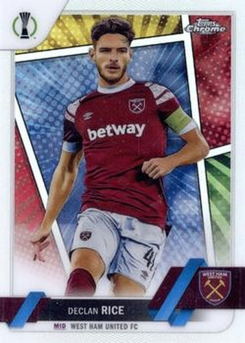 #41b Declan Rice - West Ham United - 2022-23 Topps Chrome UEFA Club Competitions Soccer