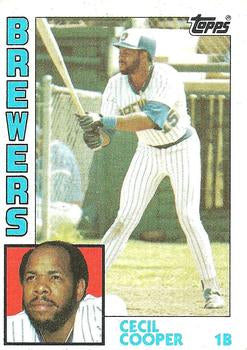 #420 Cecil Cooper - Milwaukee Brewers - 1984 Topps Baseball